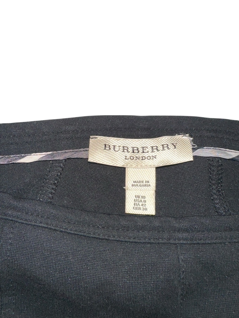 Burberry London Black Mid-Rise Side Zip Leggings Pants US 8 - Picture 3 of 8
